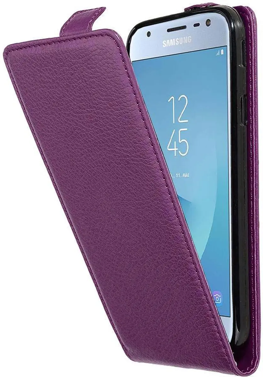 Cadorabo Hoesje geschikt voor Samsung Galaxy J3 2017 in BORDEAUX PAARS