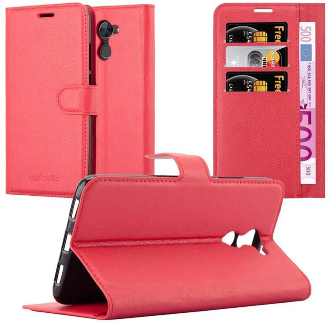 Cadorabo Hoesje geschikt voor Huawei Enjoy 7 PLUS in KARMIJN ROOD