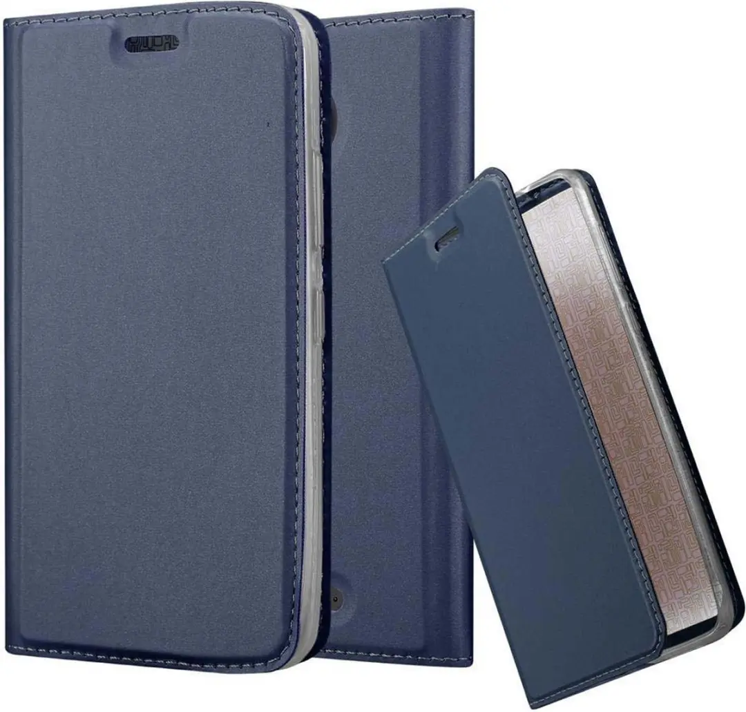 Cadorabo Hoesje geschikt voor Motorola MOTO C in CLASSY DONKER BLAUW