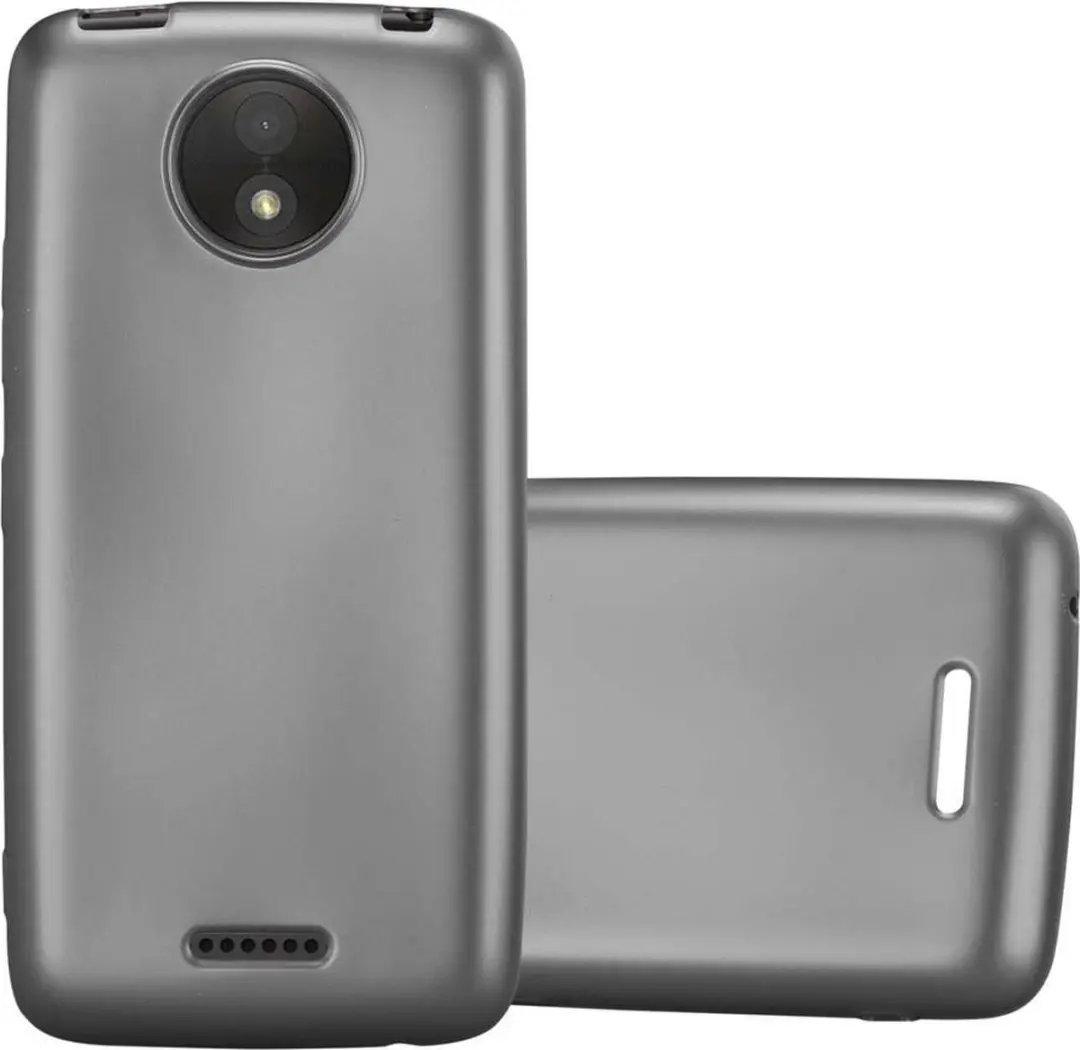 Cadorabo Hoesje geschikt voor Motorola MOTO C PLUS in METALLIC GRIJS