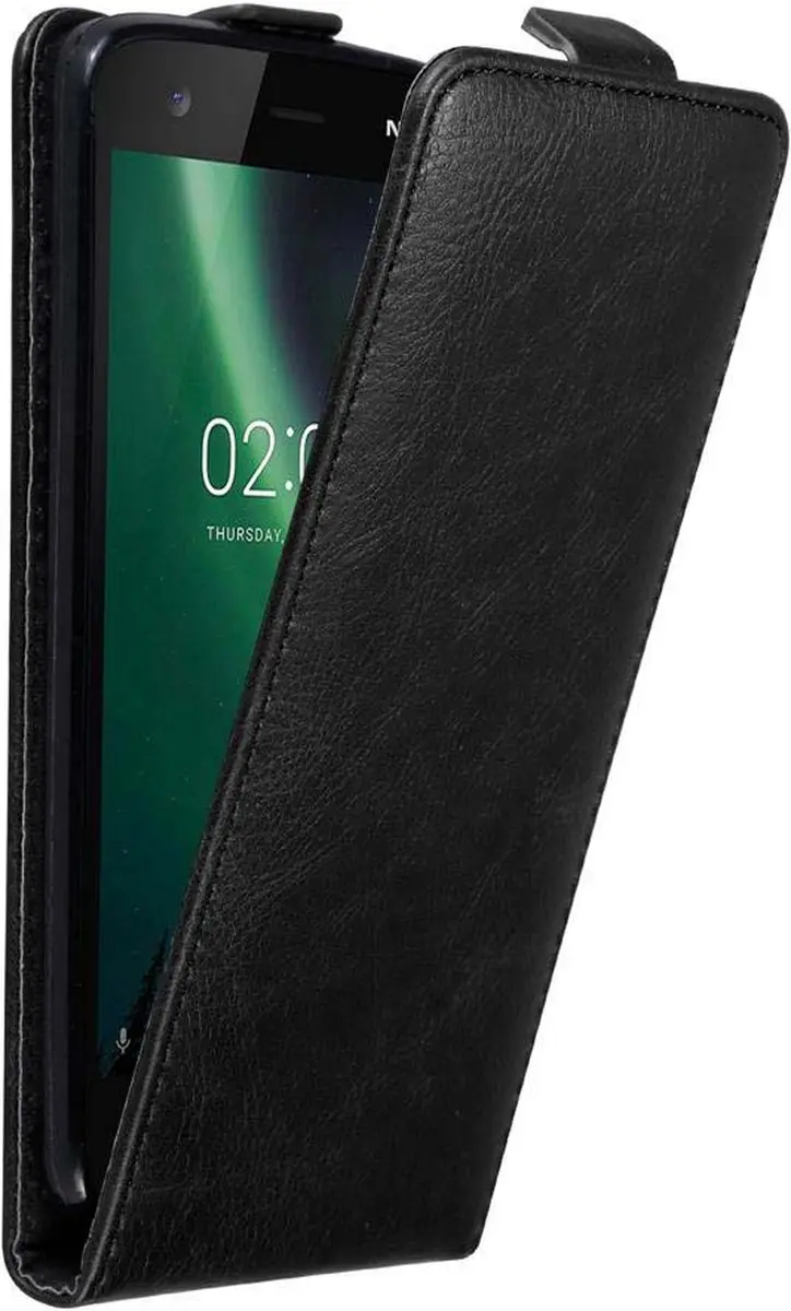 Cadorabo Hoesje geschikt voor Nokia 2 2017 in ZWARTE NACHT