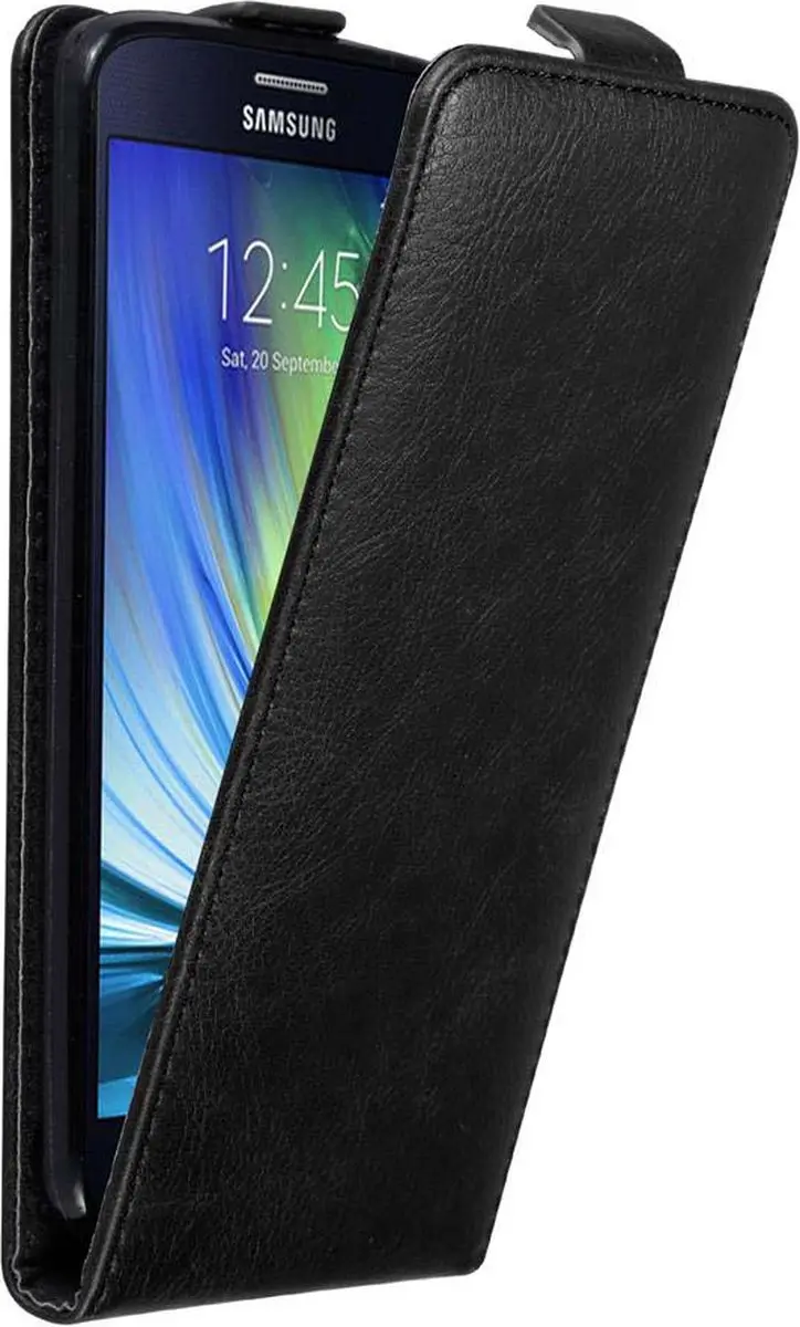 Cadorabo Hoesje geschikt voor Samsung Galaxy A7 2015 in ZWARTE NACHT