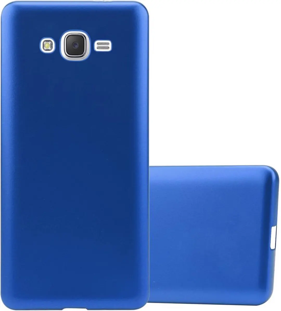 Cadorabo Hoesje geschikt voor Samsung Galaxy J7 2015 in METAAL BLAUW