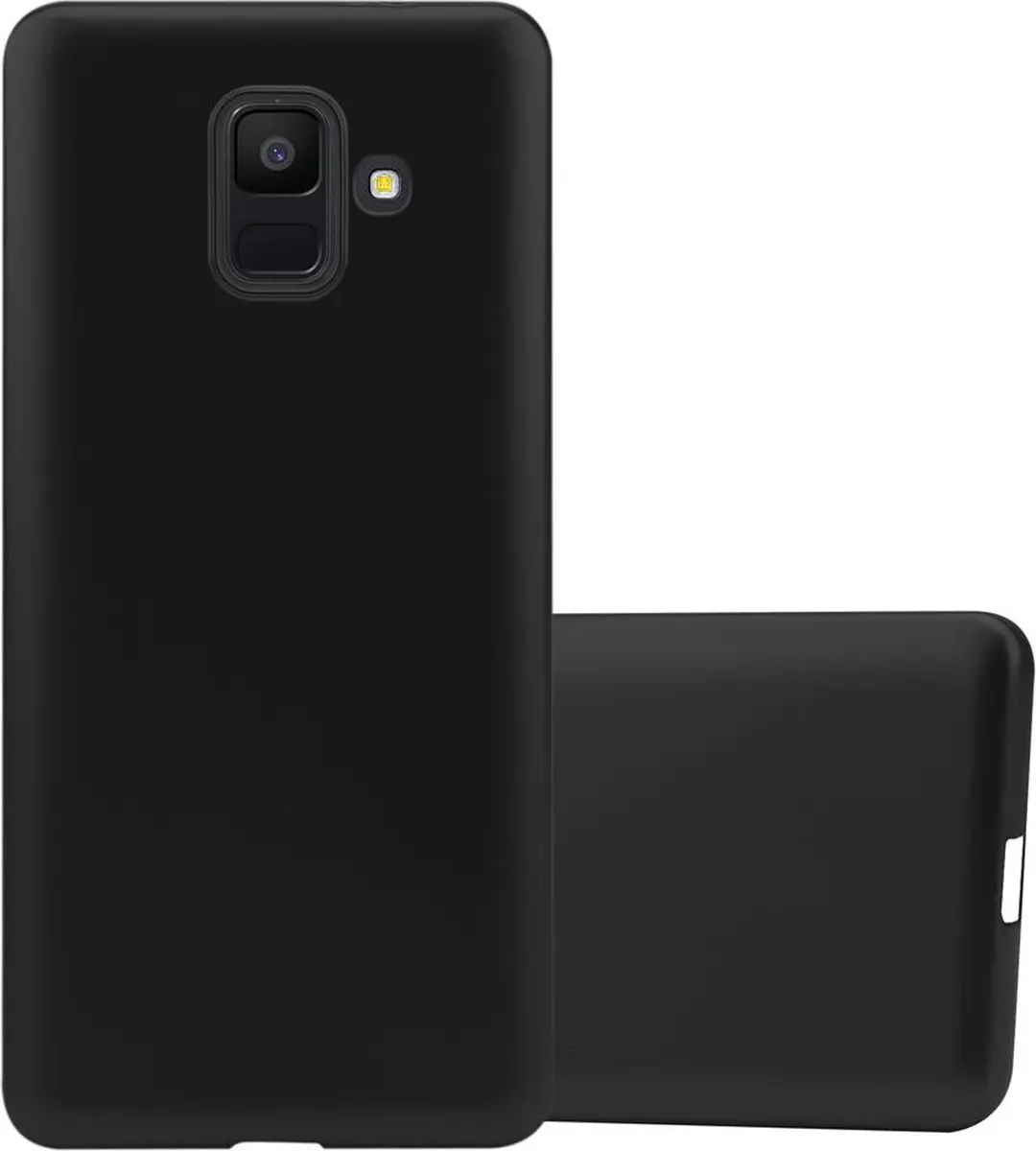 Cadorabo Hoesje geschikt voor Samsung Galaxy A6 2018 in METALLIC ZWART