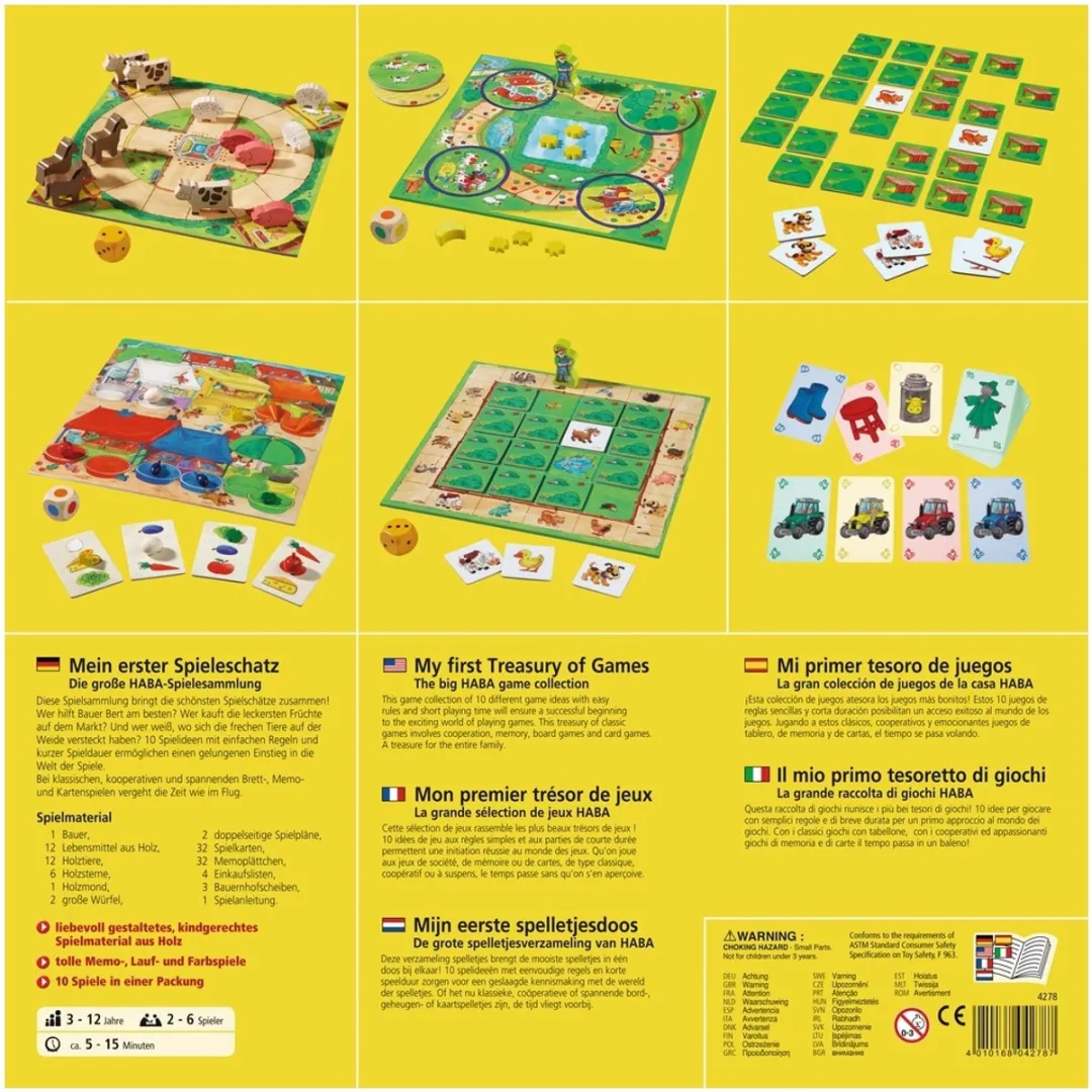 Haba Spellendoos 10 Spellen - 4278 - 2-6 Spelers