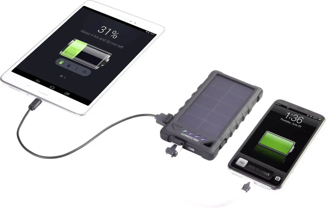 Voltcraft SL-80 VC-8308670 Powerbank 8000mAh - Zwart - afbeelding 6 van 6