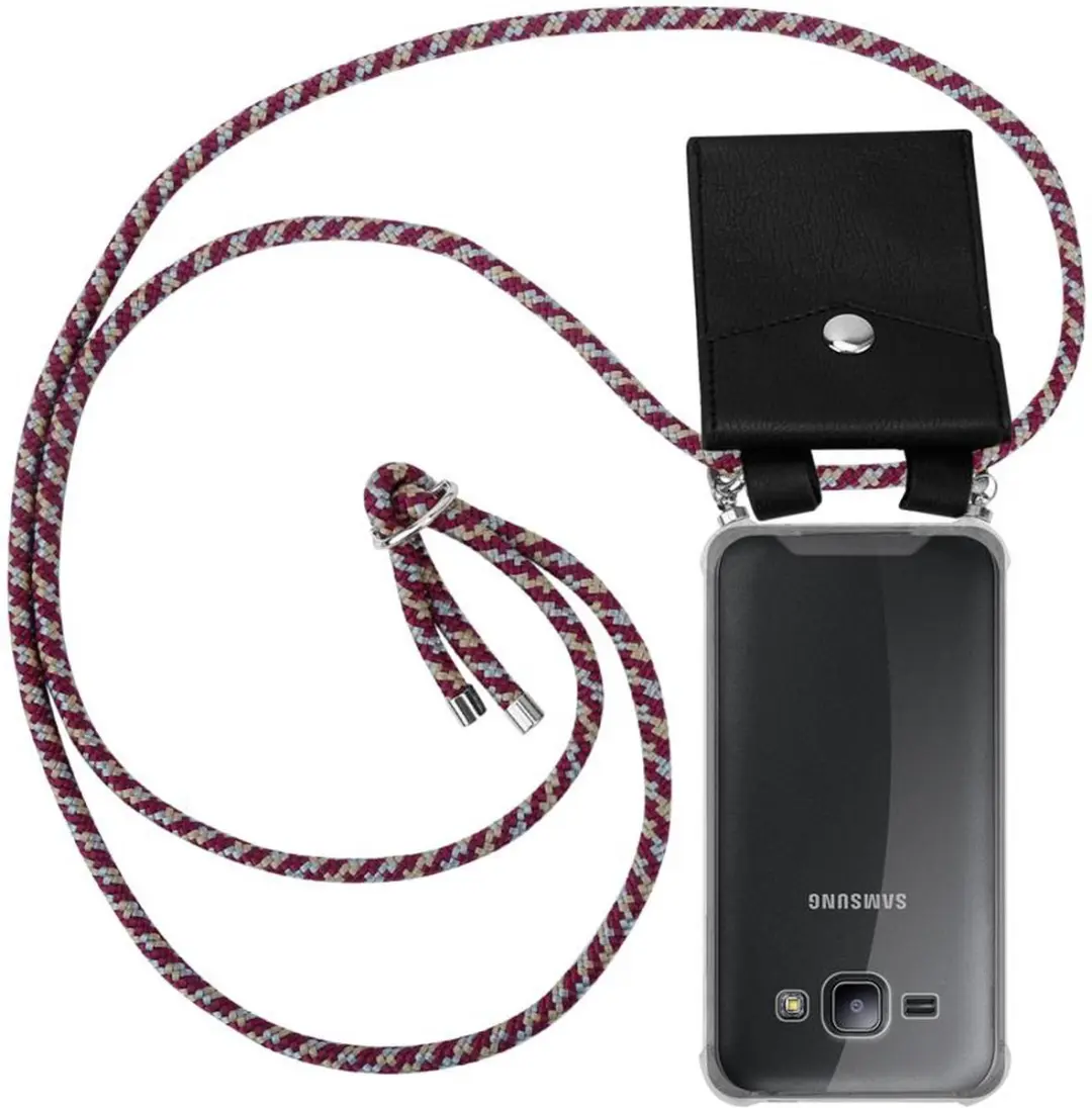 Cadorabo Hoesje geschikt voor Samsung Galaxy J1 2015 in ROOD GEEL WIT