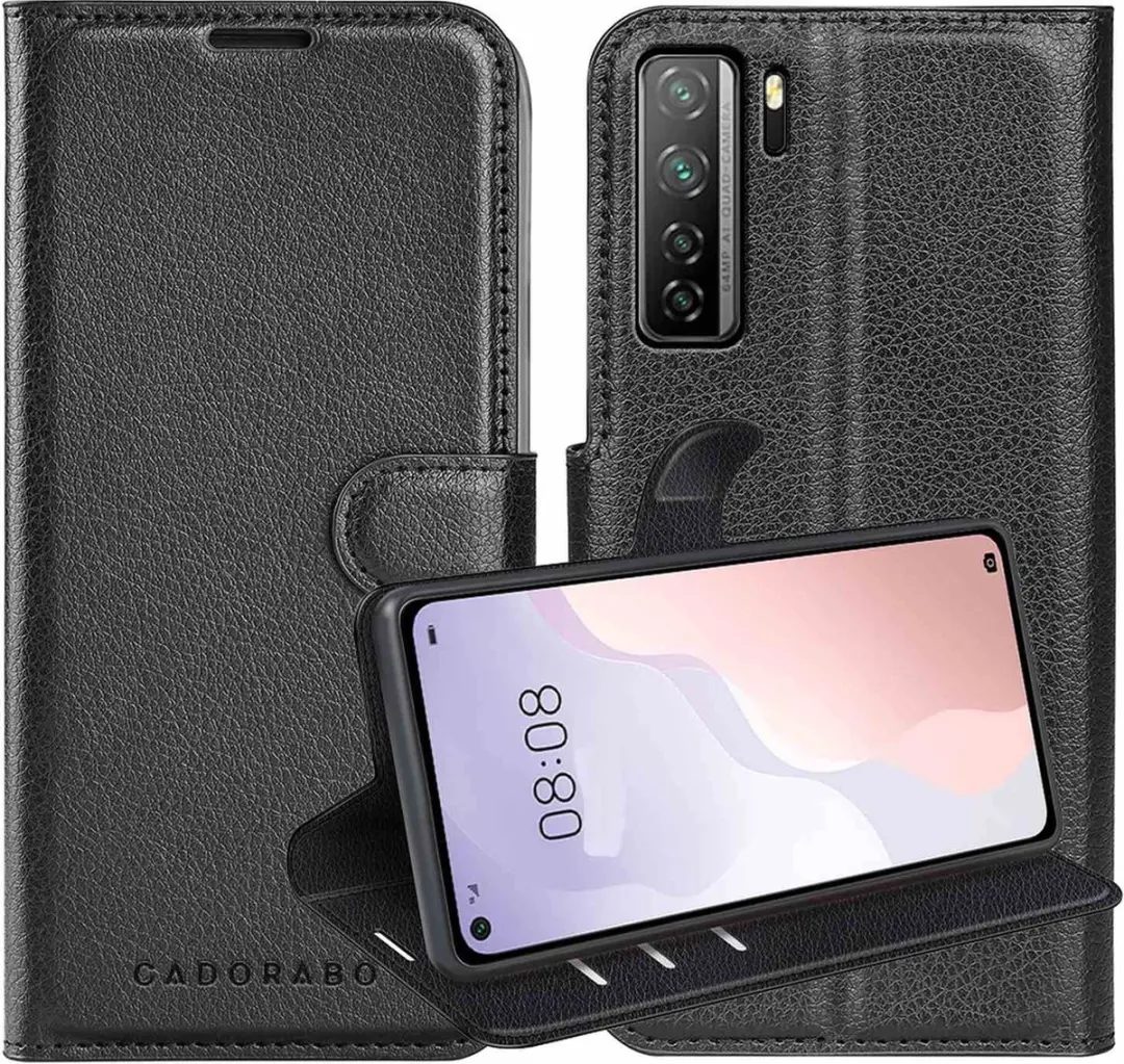 Cadorabo Hoesje geschikt voor Huawei NOVA 7 SE in PHANTOM ZWART