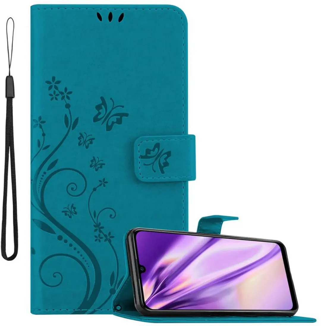 Cadorabo Hoesje geschikt voor Honor 10 LITE / Huawei P SMART 2019 in BLOEMEN BLA