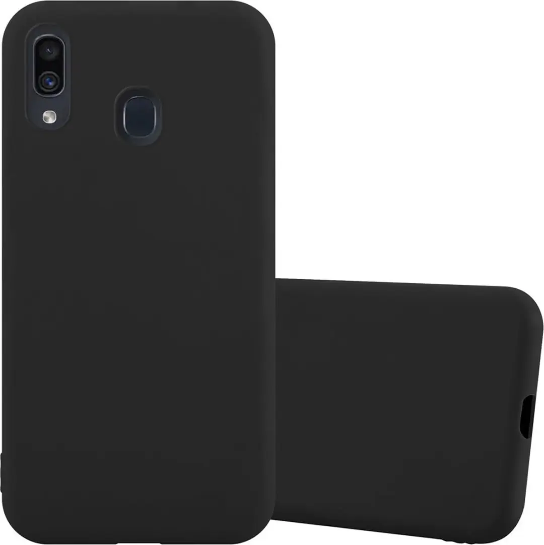 Cadorabo Hoesje geschikt voor Samsung Galaxy A20 / A30 / M10s in CANDY ZWART