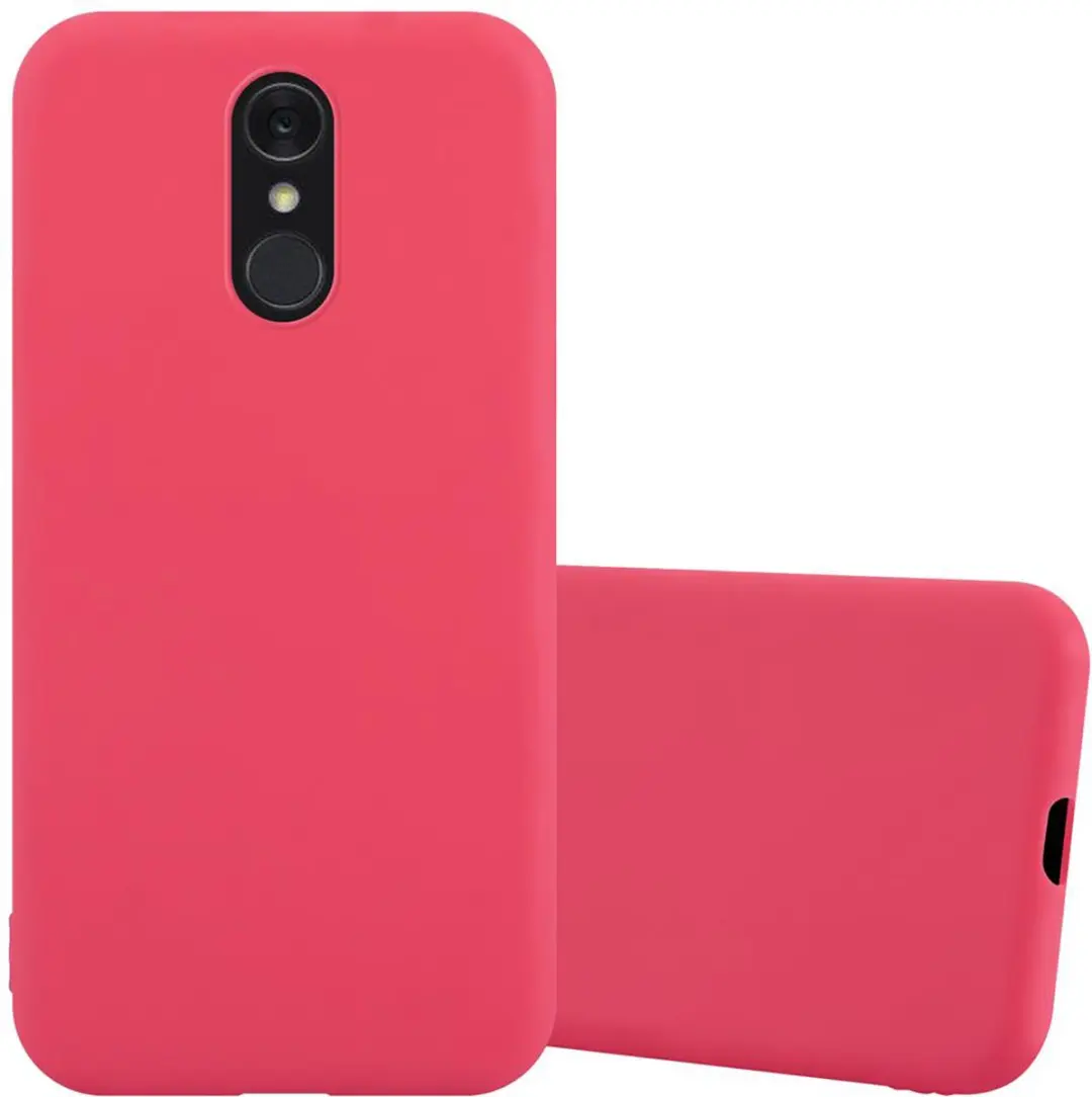 Cadorabo Hoesje geschikt voor LG Q7 / Q7a / Q7+ in CANDY ROOD