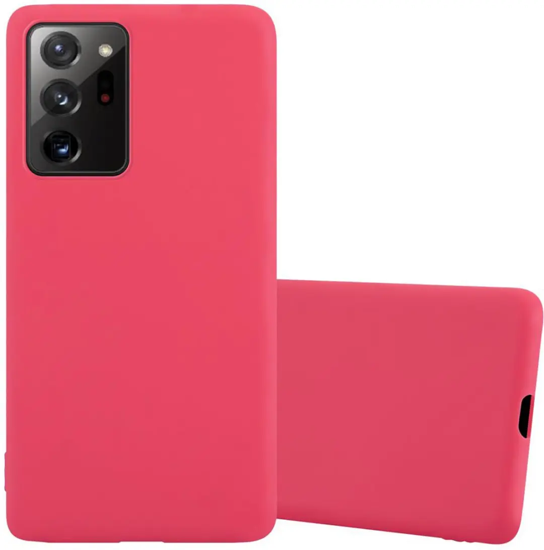 Cadorabo Hoesje geschikt voor Samsung Galaxy NOTE 20 PLUS in CANDY ROOD