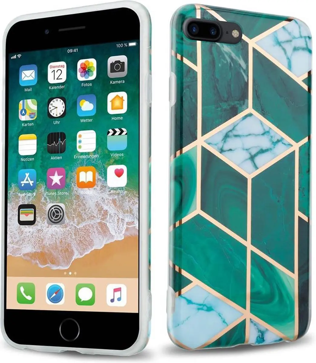 Cadorabo Hoesje geschikt voor Apple iPhone 7 PLUS / 7S PLUS / 8 PLUS in Donkergr