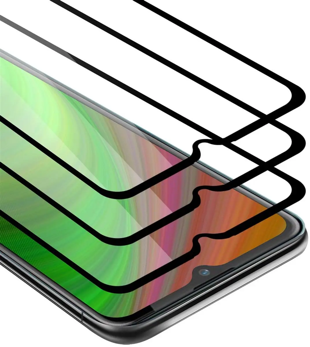 Cadorabo 3x Screenprotector geschikt voor Nokia 2.4 Volledig scherm pantserfolie