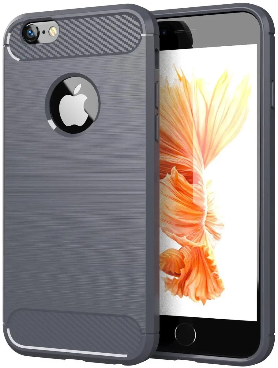 Cadorabo Hoesje geschikt voor Apple iPhone 6 / 6S in BRUSHED GRIJS