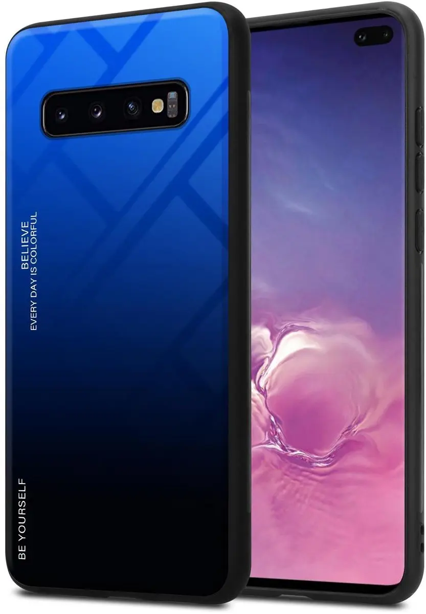 Cadorabo Hoesje geschikt voor Samsung Galaxy S10 PLUS in BLAUW