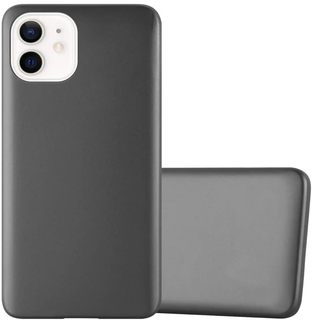 Cadorabo Hoesje geschikt voor Apple iPhone 12 MINI in METALLIC GRIJS