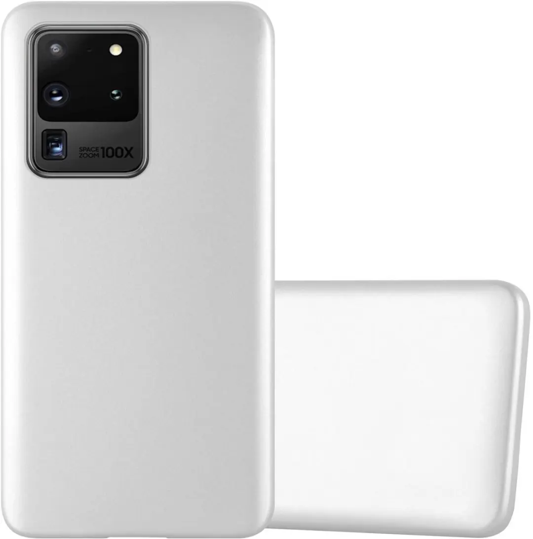 Cadorabo Hoesje geschikt voor Samsung Galaxy S20 ULTRA in METALLIC ZILVER