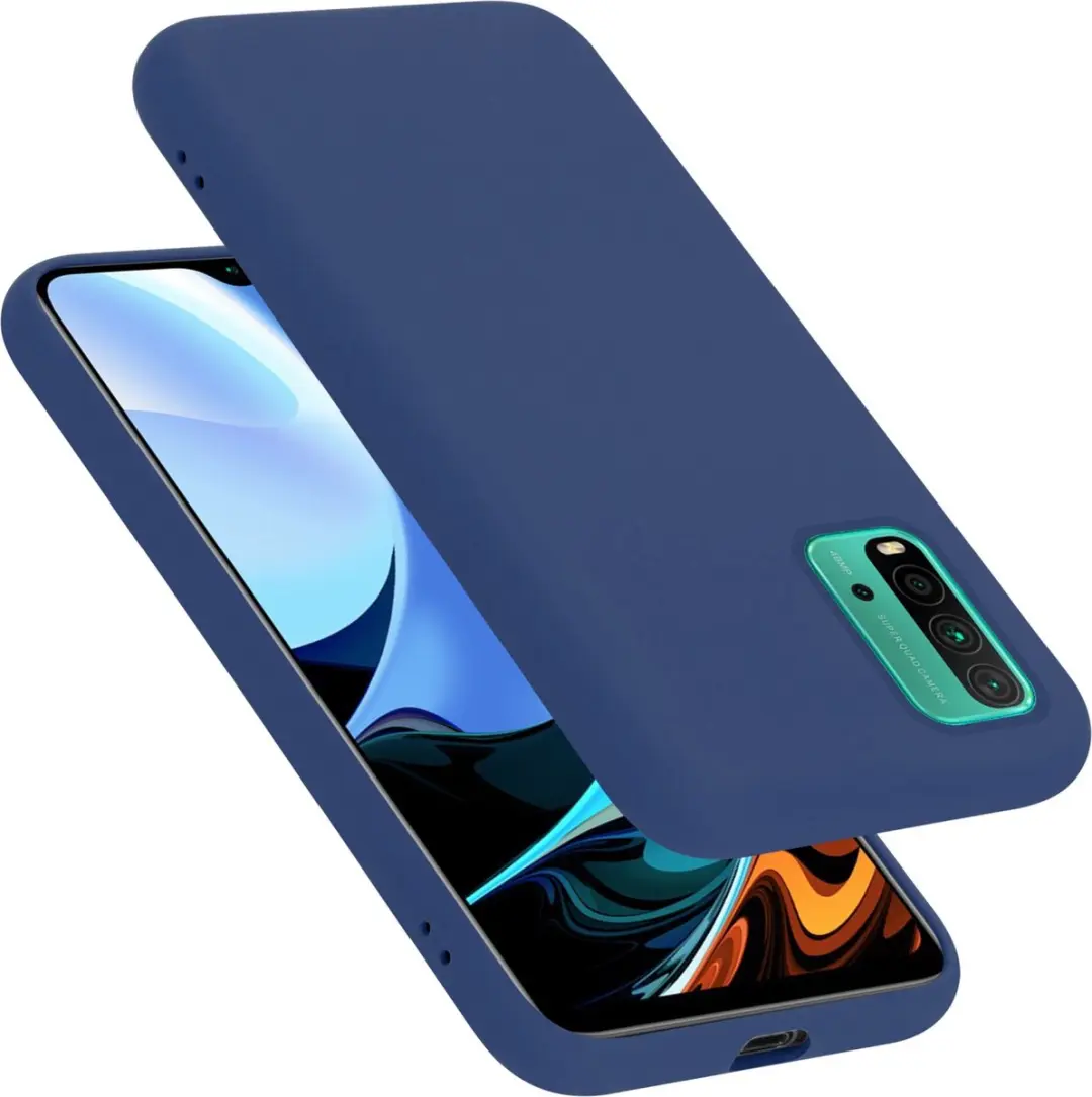 Cadorabo Hoesje geschikt voor Xiaomi RedMi 9T / POCO M3 in LIQUID BLAUW