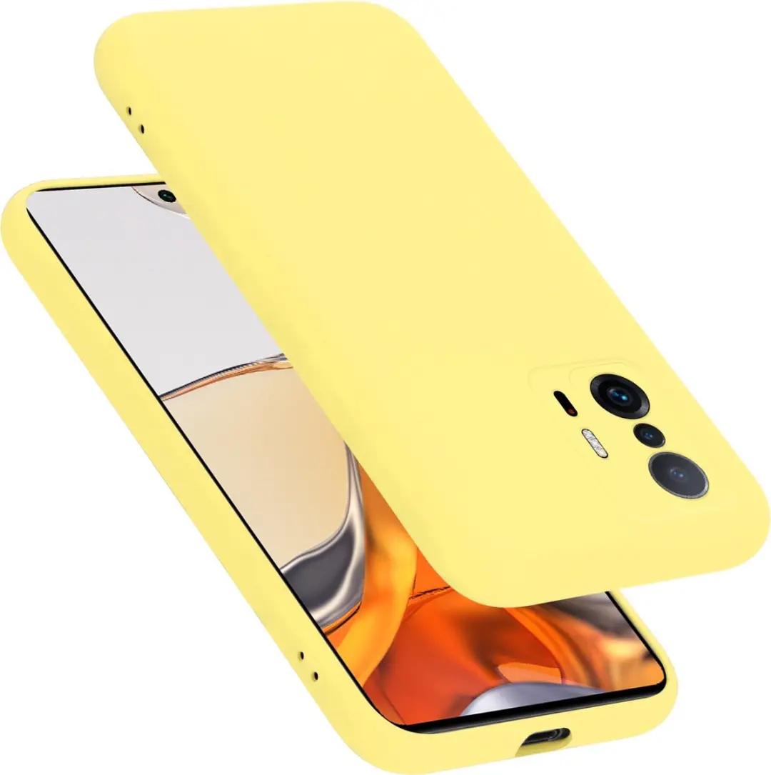 Cadorabo Hoesje geschikt voor Xiaomi 11T / 11T PRO in LIQUID GEEL