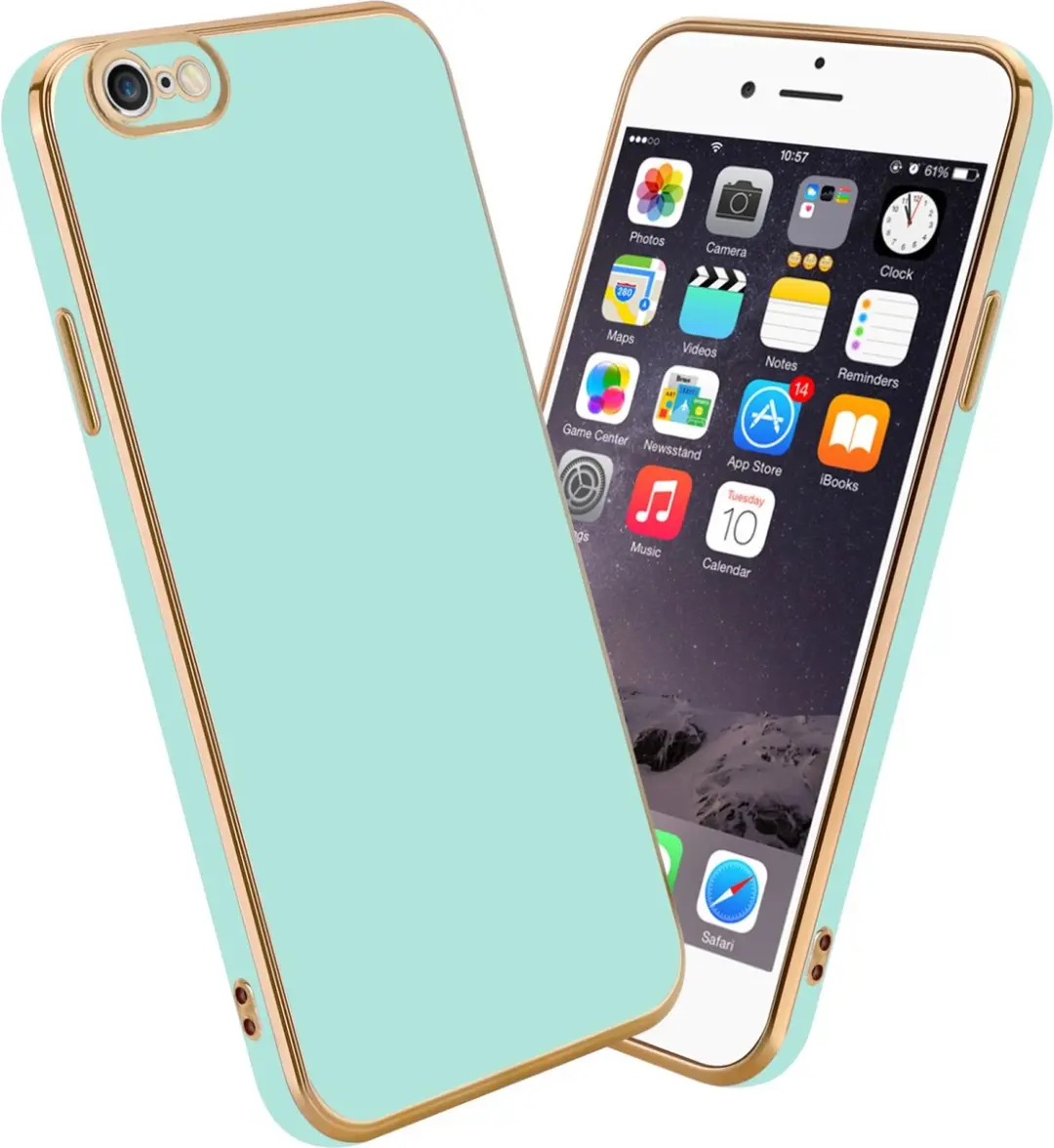 Cadorabo Hoesje geschikt voor Apple iPhone 6 / 6S in Glossy Mintgroen