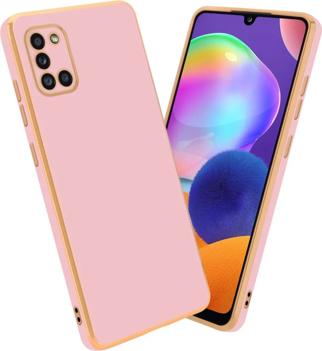 Cadorabo Hoesje geschikt voor Samsung Galaxy A31 in Glossy Roze