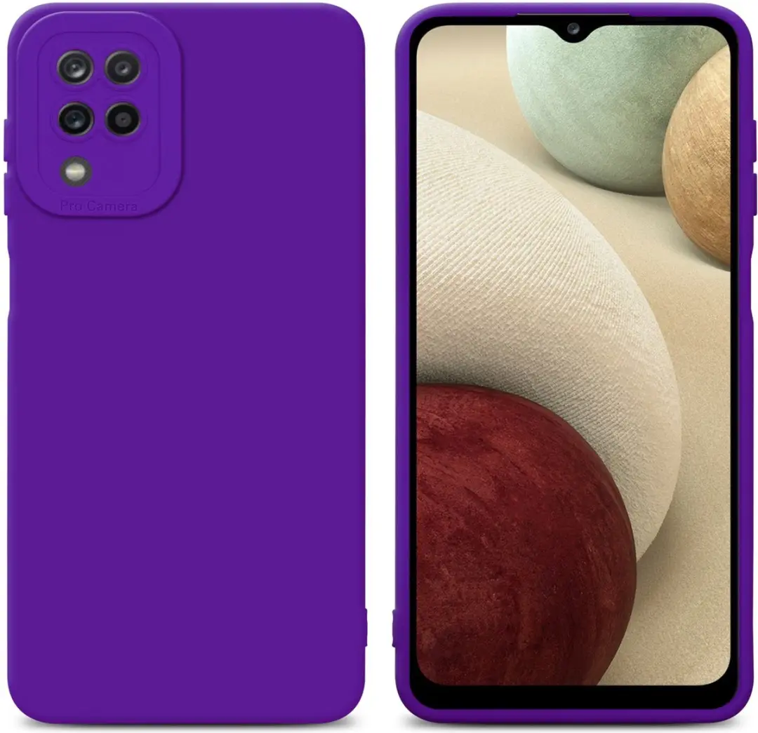 Cadorabo Hoesje geschikt voor Samsung Galaxy A12 / M12 in FLUID DONKER PAARS
