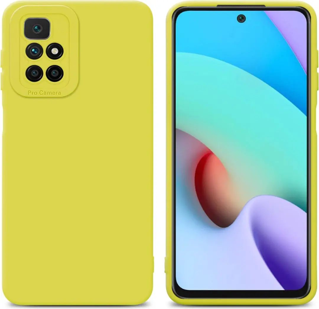 Cadorabo Hoesje geschikt voor Xiaomi RedMi 10 in FLUID GEEL