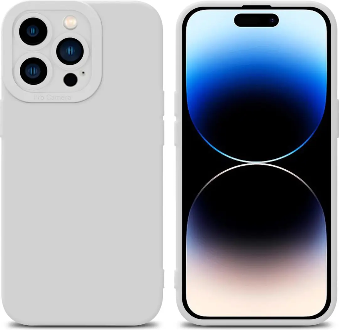 Cadorabo Hoesje geschikt voor Apple iPhone 14 PRO MAX in FLUID WIT