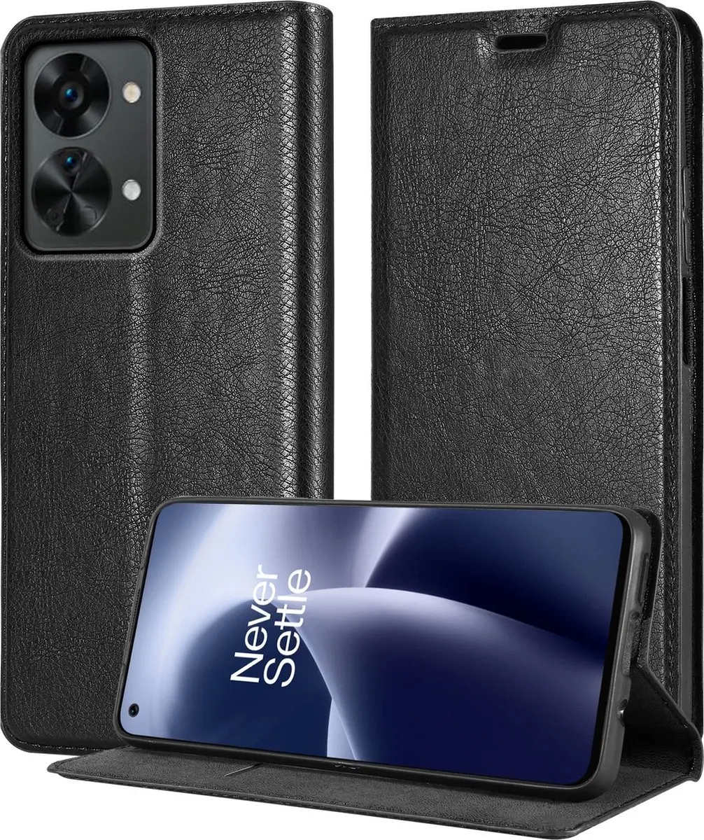 Cadorabo Hoesje geschikt voor OnePlus Nord 2T in ZWARTE NACHT