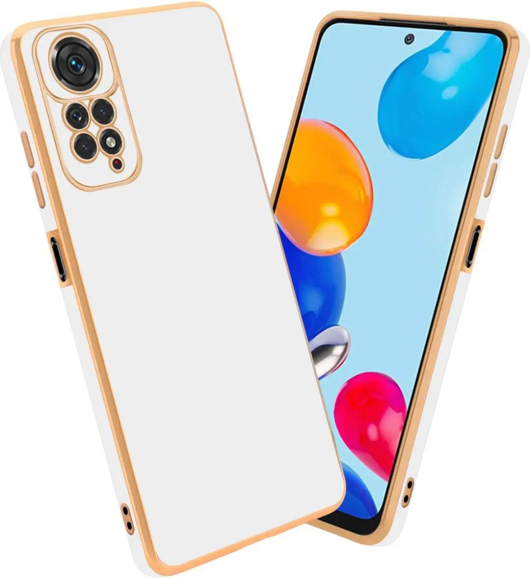 Cadorabo Hoesje geschikt voor Xiaomi RedMi NOTE 11 4G / 11S 4G in Glossy Wit