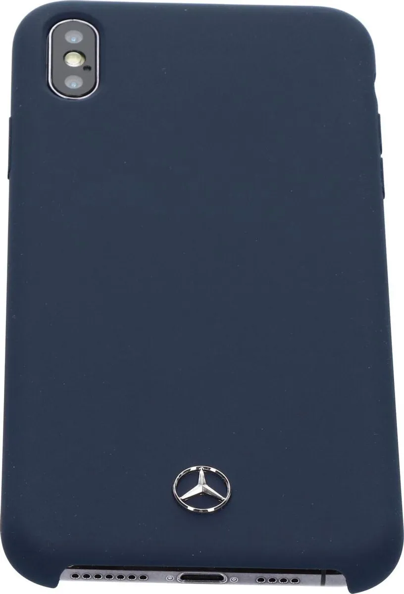 Blauw hoesje van Mercedes-Benz - Backcover - Soft Touch - iPhone Xs Max - Hoogwaardige kwaliteit