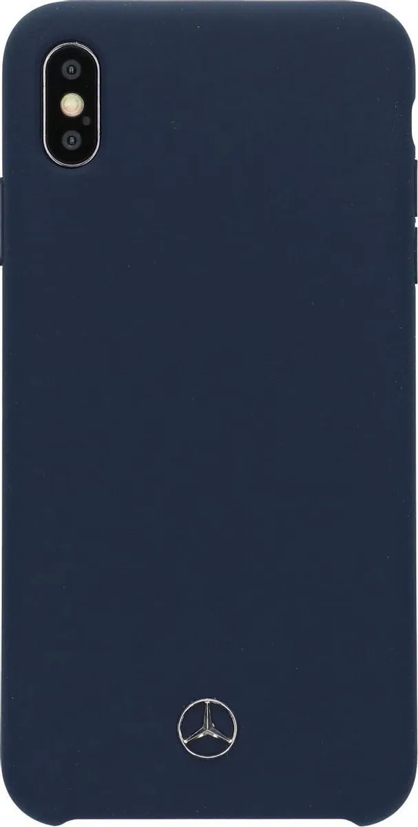 Blauw hoesje van Mercedes-Benz - Backcover - Soft Touch - iPhone Xs Max - Hoogwaardige kwaliteit