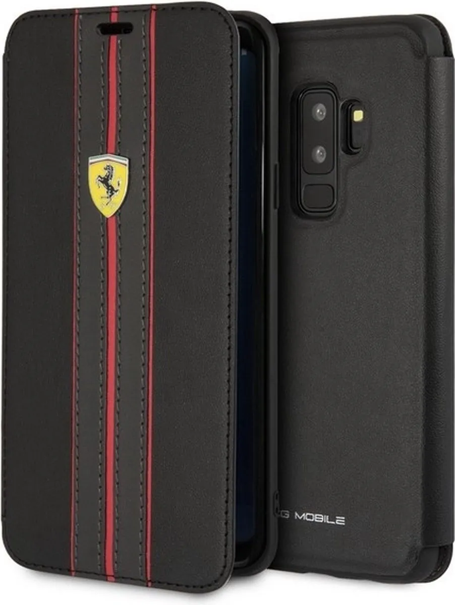 Ferrari Offtrack Book Case Samsung Galaxy S9+ - 2 Stuks - Zwart