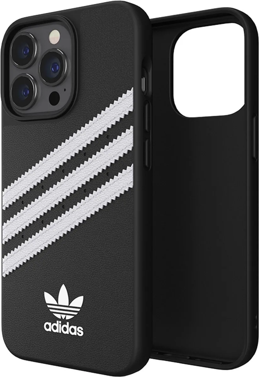 adidas Moulded Case PU Hoesje iPhone 13 Pro - 47114 - Zwart/Witte Strepen - afbeelding 6 van 6