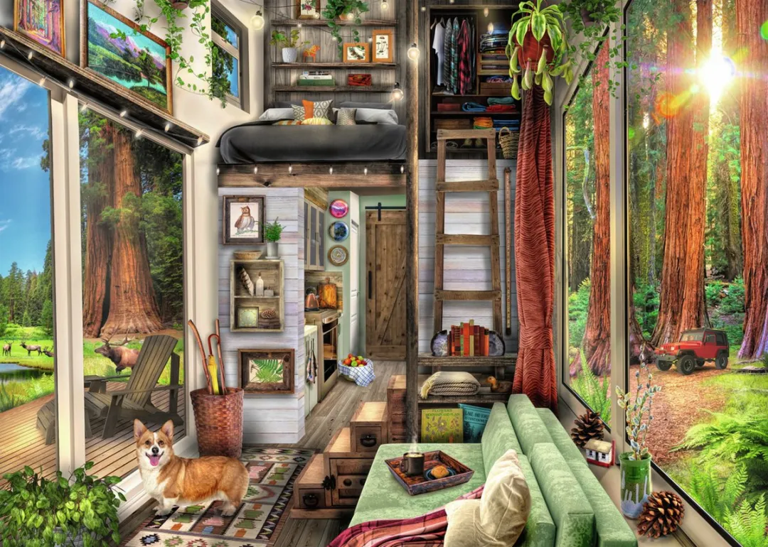 Ravensburger Tiny House in Redwood Forest Legpuzzel 1000 Stuks