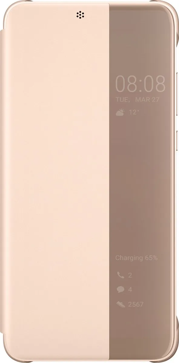 Huawei P20 Smart View Flip Cover - Roze - 51992357