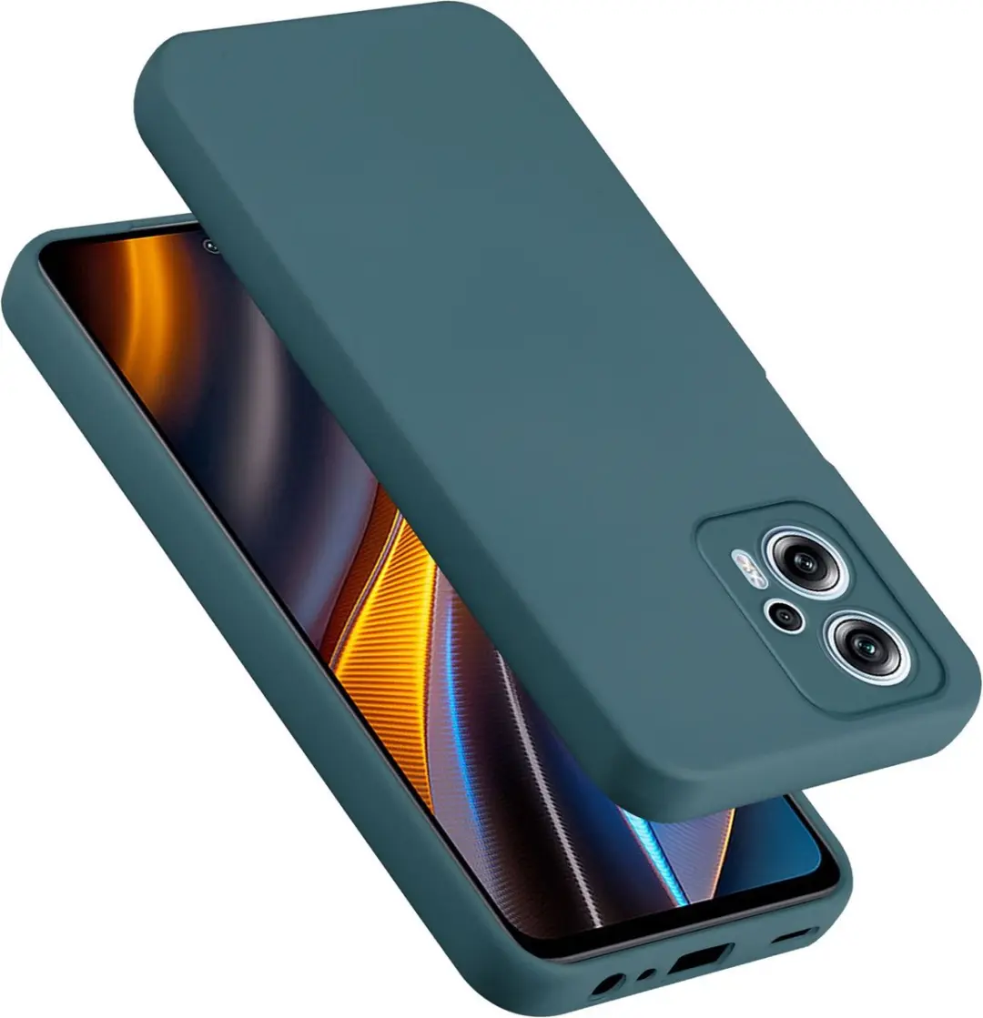 Cadorabo Hoesje geschikt voor Xiaomi Poco X4 GT in LIQUID GROEN