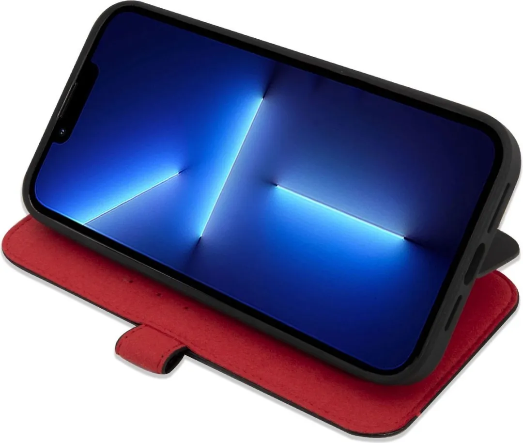 Ferrari Smooth Carbon Book Case iPhone 14 Pro 3 Stuks - Zwart