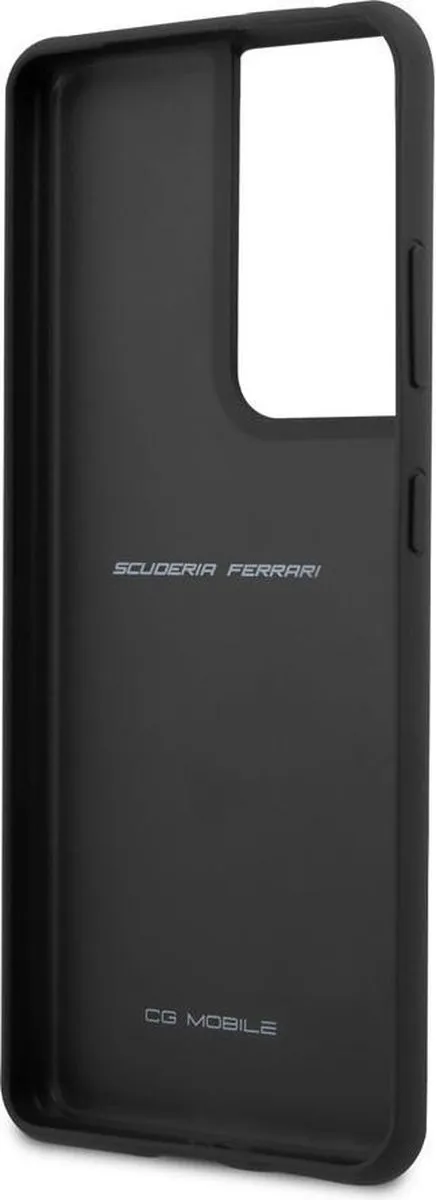 Ferrari Samsung Galaxy S21 Ultra Hoesje - Rood Leer