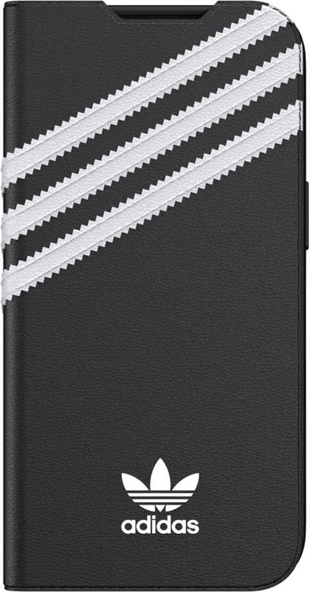 Adidas 3-Stripes Book Case iPhone 13 - Zwart/Wit