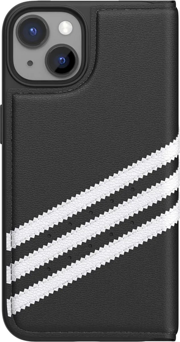 Adidas 3-Stripes Book Case iPhone 13 - Zwart/Wit