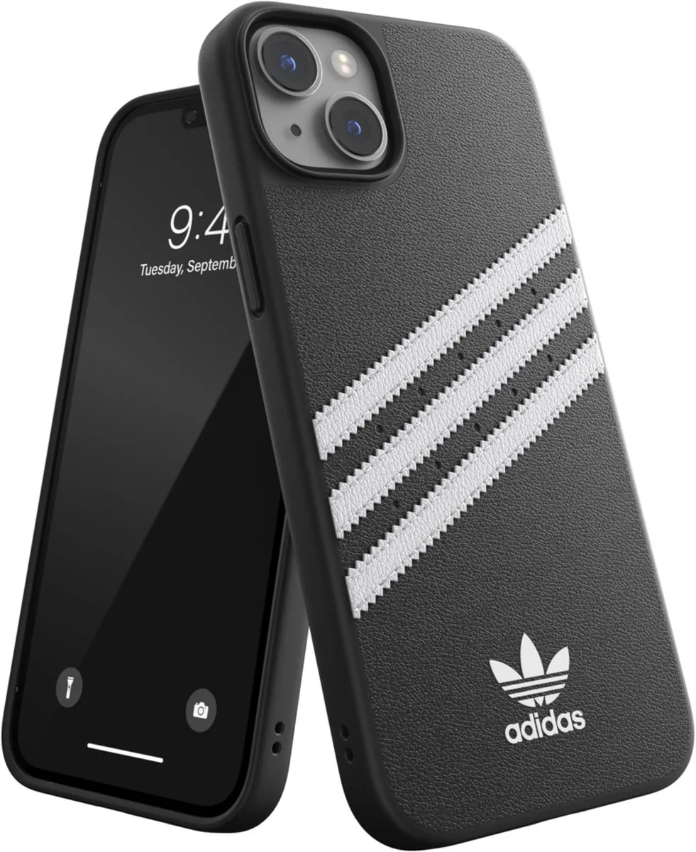 adidas Moulded Case PU Hoesje iPhone 14 Plus - Zwart