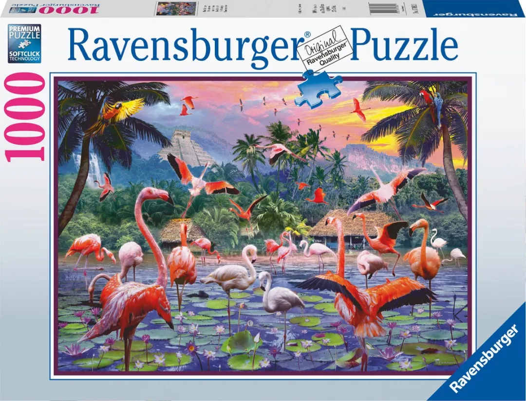 Ravensburger Roze Flamingo's Legpuzzel 1000 Stuks - 170821