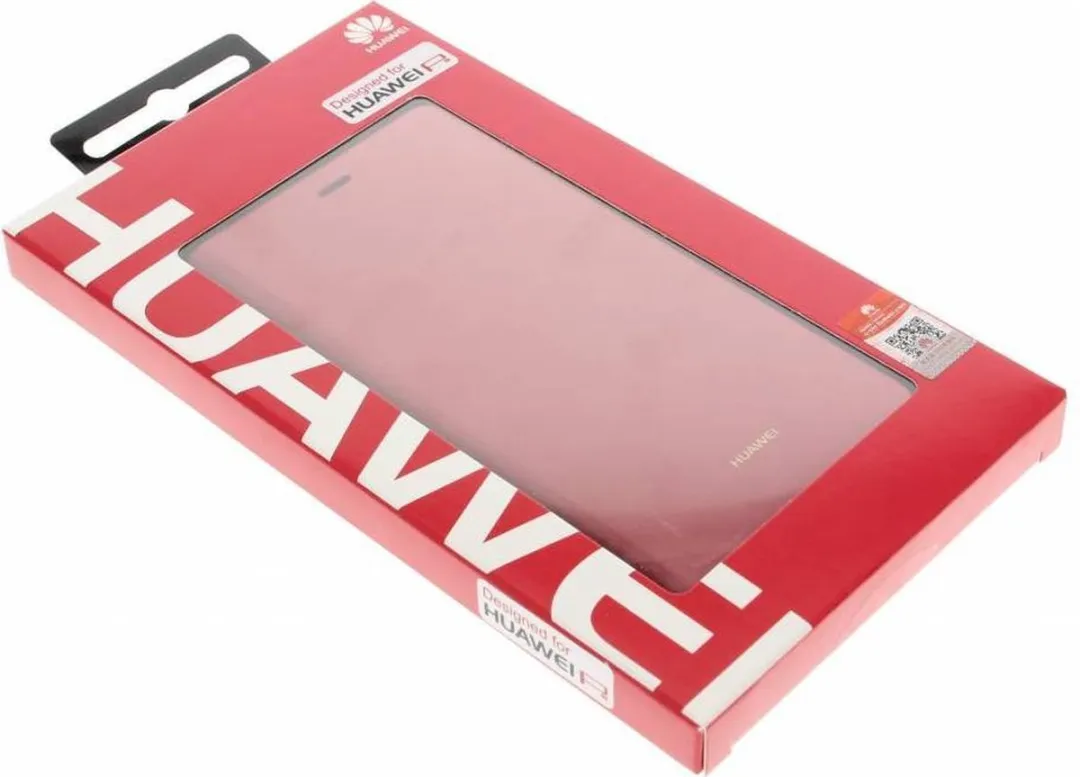 Huawei P8 Flipcover Leder - Rood - 51990832