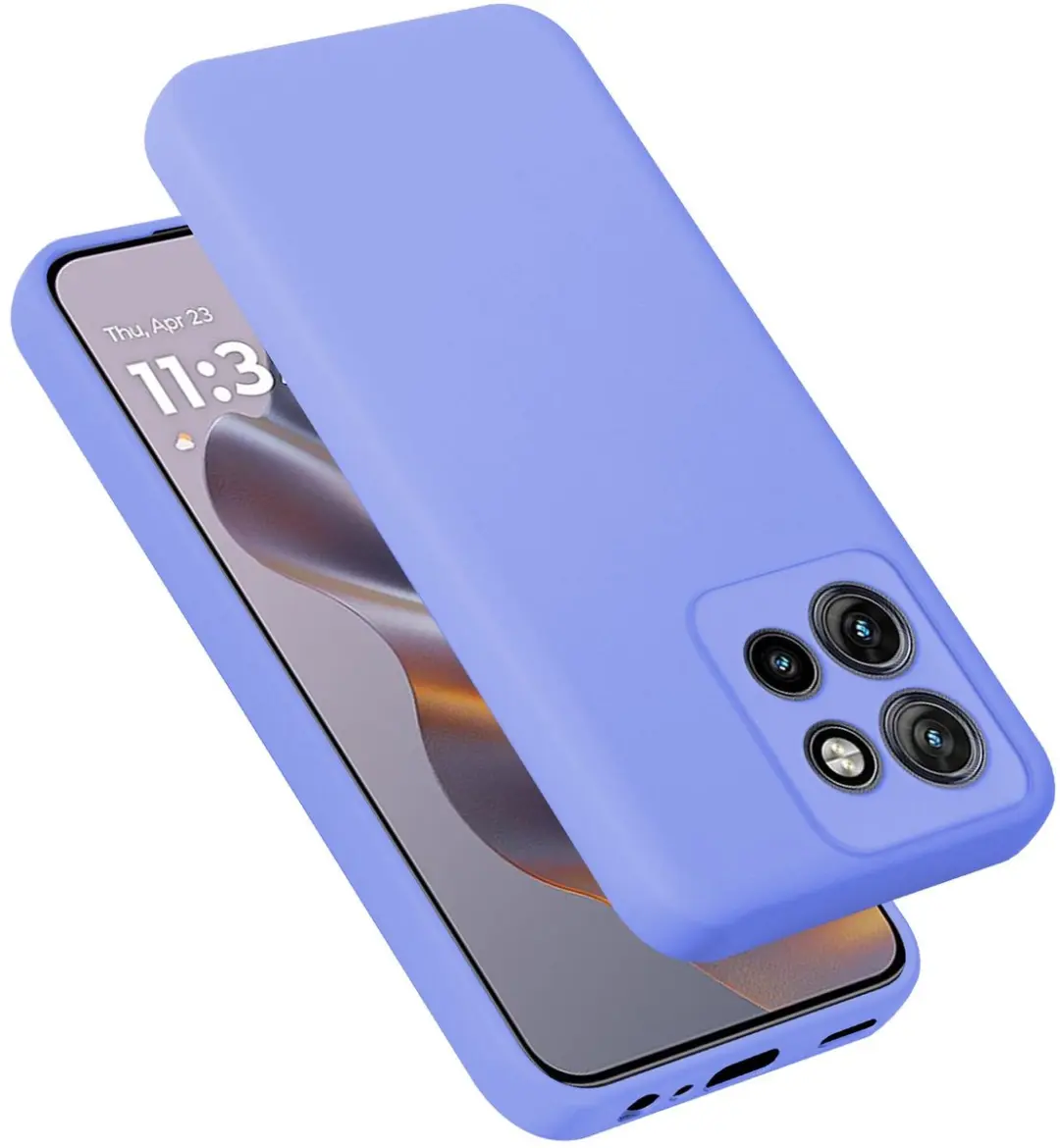 Cadorabo Hoesje geschikt voor Motorola Moto Edge 50 Neo in LIQUID LICHT PAARS