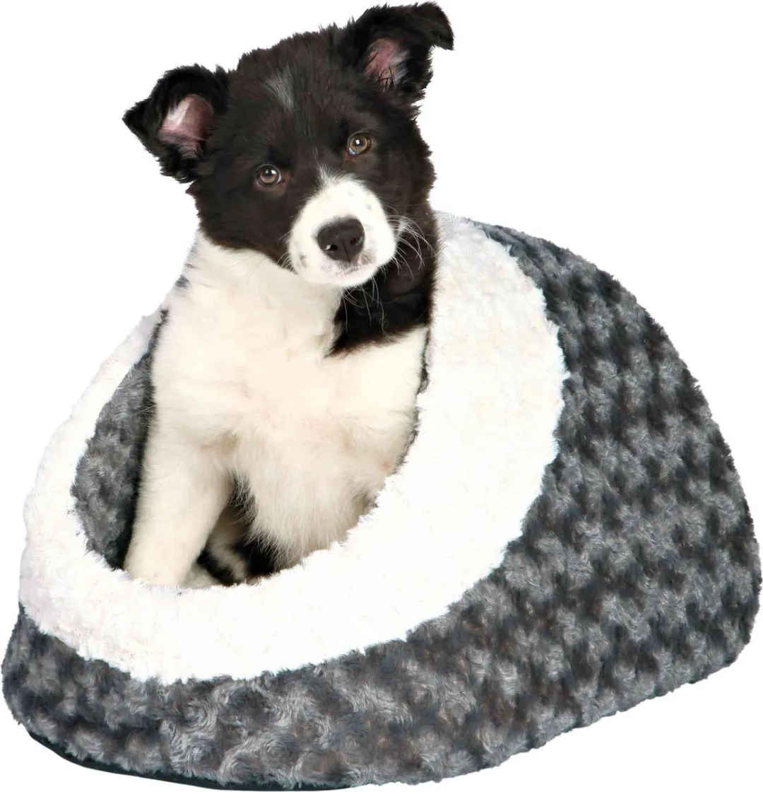Trixie Kattenmand Iglo Kaline - Grijs/Crème 41x35x26cm - afbeelding 3 van 4