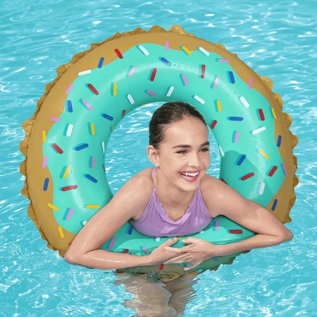 Bestway Zwemband Sweet Donut 91cm - Blauw/Goud - afbeelding 6 van 6