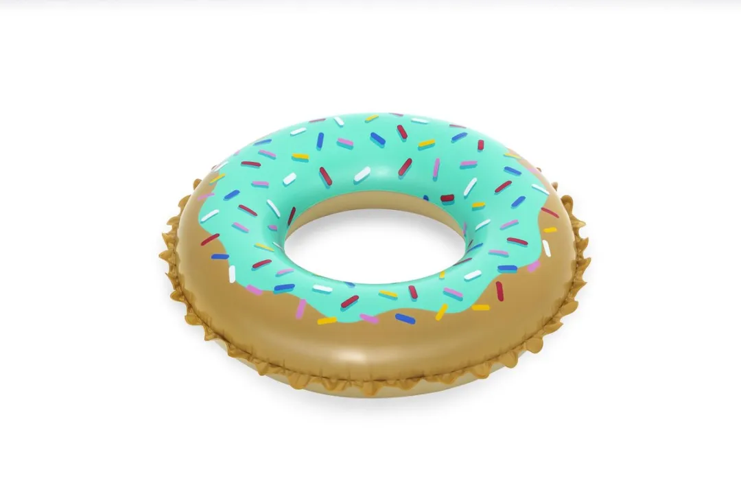 Bestway Zwemband Sweet Donut 91cm - Blauw/Goud - afbeelding 3 van 6