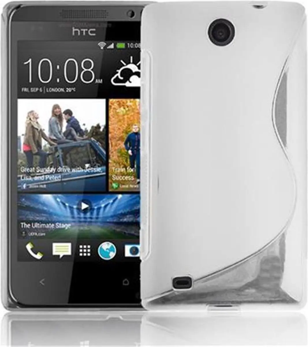 Cadorabo Hoesje geschikt voor HTC Desire 300 in MAGNESIUM WIT